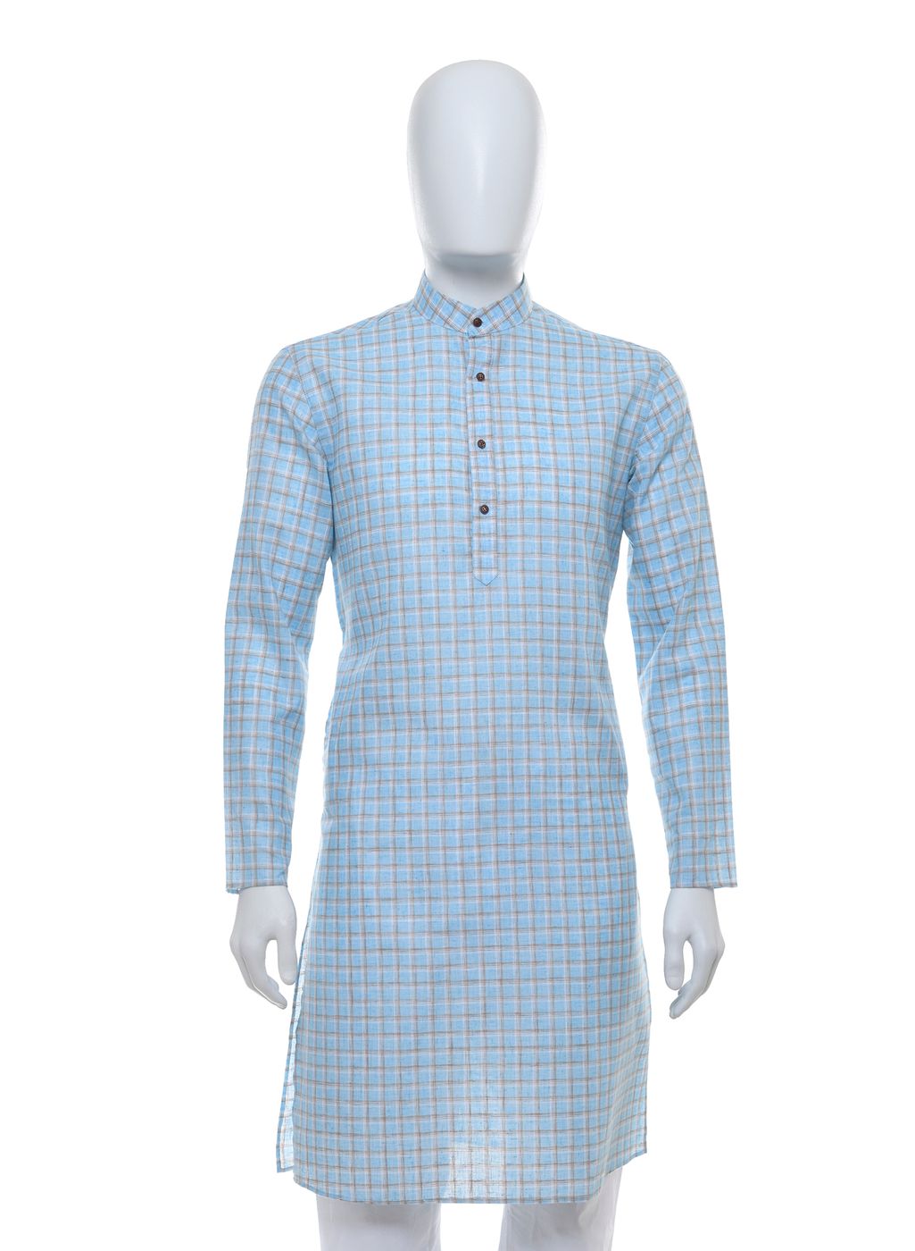 Kurta Pajama Cotton Casual Wear Regular Fit Stand Collar Full